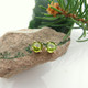 Green Sapphire Stud Earrings in Platinum or 14k Gold | Olive Green | Lab Created Green Sapphire Stud Earrings in Platinum or 14k Gold | Olive Green | Lab Created
